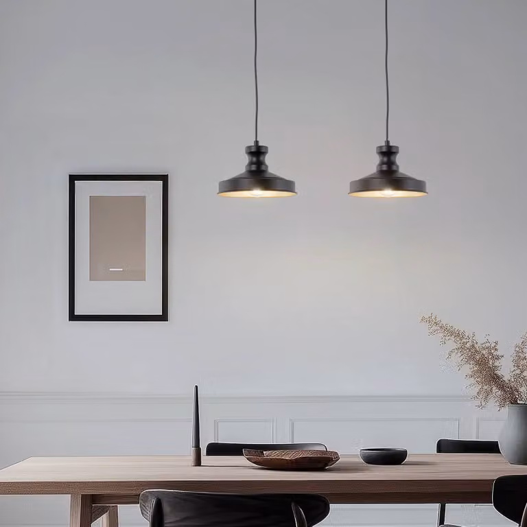 Lampada a sospensione Berceste Opviq, dimmerabile, Nero, Soggiorno / Sala da pranzo, Metallo, Moderno, Lampada a sospensione