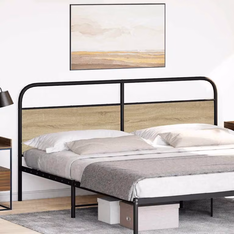 vidaXL Testiera di Ricambio Rovere Sonoma 180 cm Acciaio