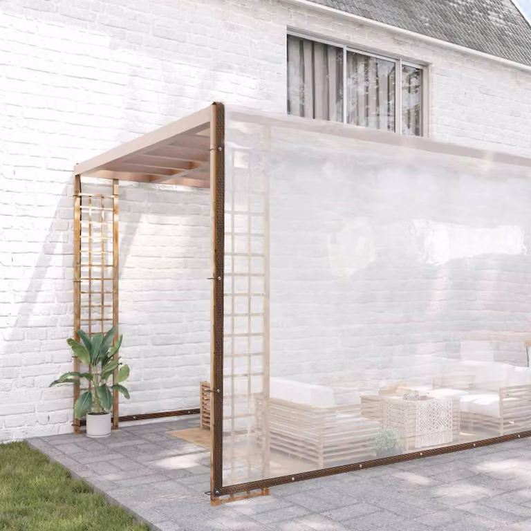 Copertura per piante traslucida vidaXL in plastica con profili in alluminio 10 x 12 m