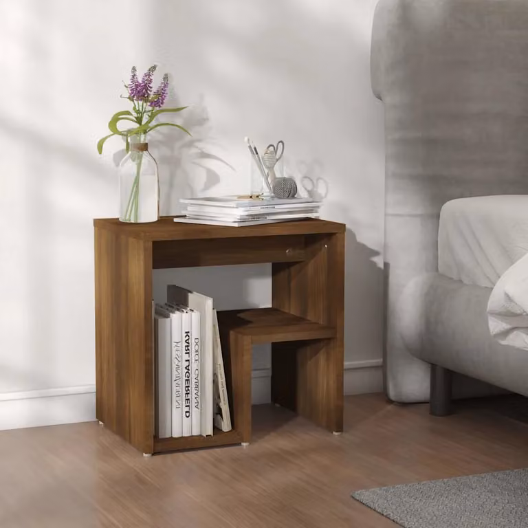 Comodino vidaXL in Legno Rovere Marrone, Design Moderno per Camera da Letto, L 40 x P 30 x H 40 cm