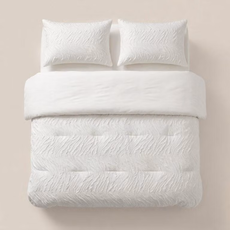 Sleeptime, coperta trapuntata "Lazy", color beige, 240 x 200 cm, con federe