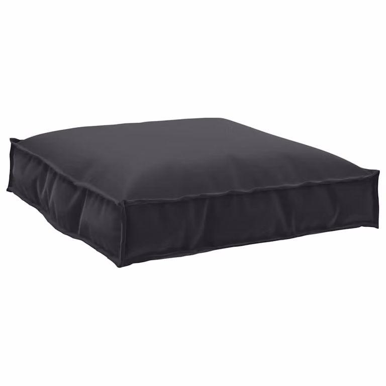 Cuscino Quadrato vidaXL in Tessuto Oxford Nero Idrorepellente L: 70 cm, P: 70 cm, H: 12 cm