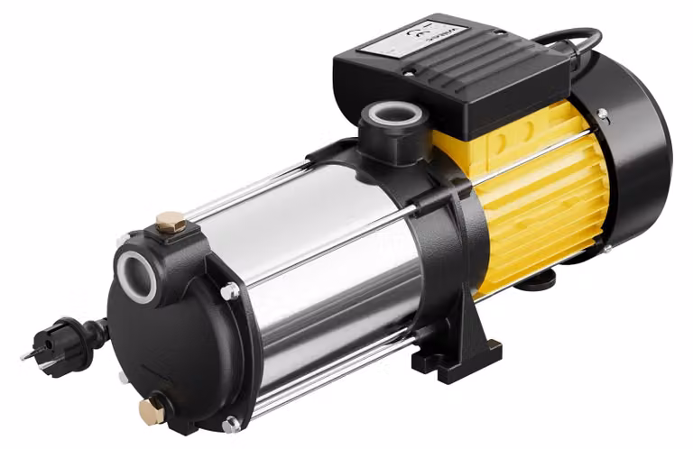 Pompa centrifuga multistadio, portata 6600 l/h, potenza 900 W, altezza di mandata 55 m