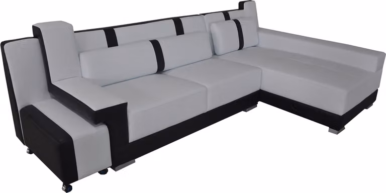 Eck Sofa Couch Polster Eck Sitz Garnitur Wohnlandschaft Beleuchtet L-Form Leder