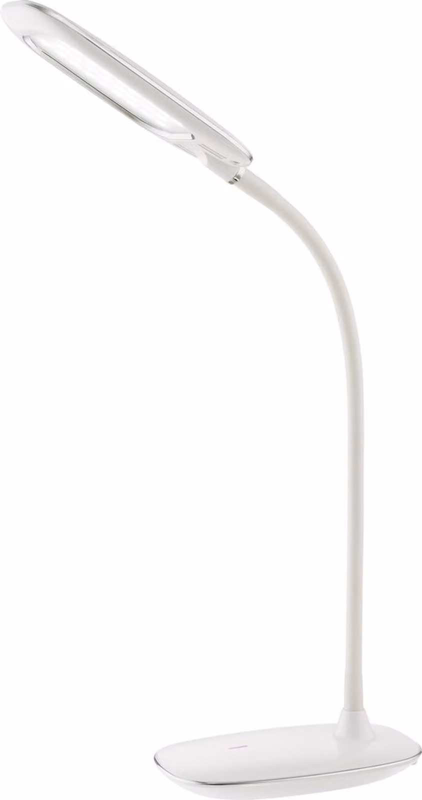 Lampada da tavolo Globo, corpo in plastica bianca cromata, con interruttore touch on/off, include cavo USB, modello flessibile, dimensioni: 290x93x560 mm, lunghezza del cavo: 1500 mm, include LED 5W 230V, flusso luminoso: 450 lm, emissione luminosa: 280 l
