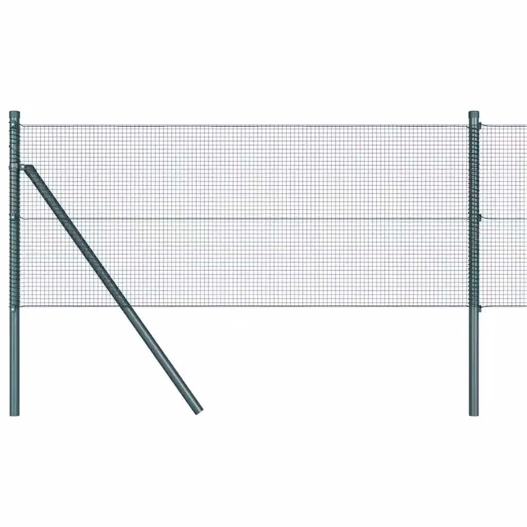 Recinzione a rete saldata vidaXL da fissare a terra, colore verde, L: 50 m, H: 0,6 m – 2