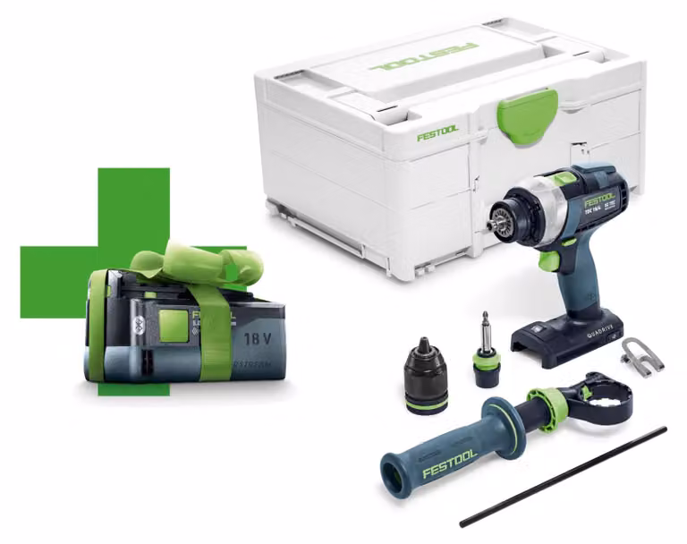 Trapano avvitatore a batteria Festool TDC I-Basic-5,0 18 V 75 Nm ( 577052 ) Brushless + 1x batteria 5,0 Ah + systainer - senza caricabatterie
