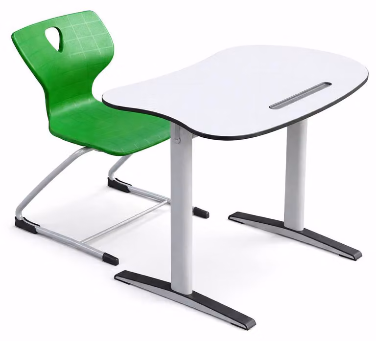 Scrivania scolastica moderna ed ergonomica con set di sedie confortevoli di alta qualità