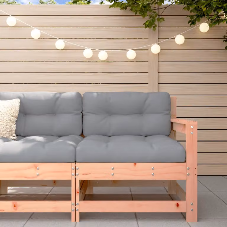 vidaXL Divano Angolare da Giardino in Legno Massello di Douglas, Colore Marrone o Grigio