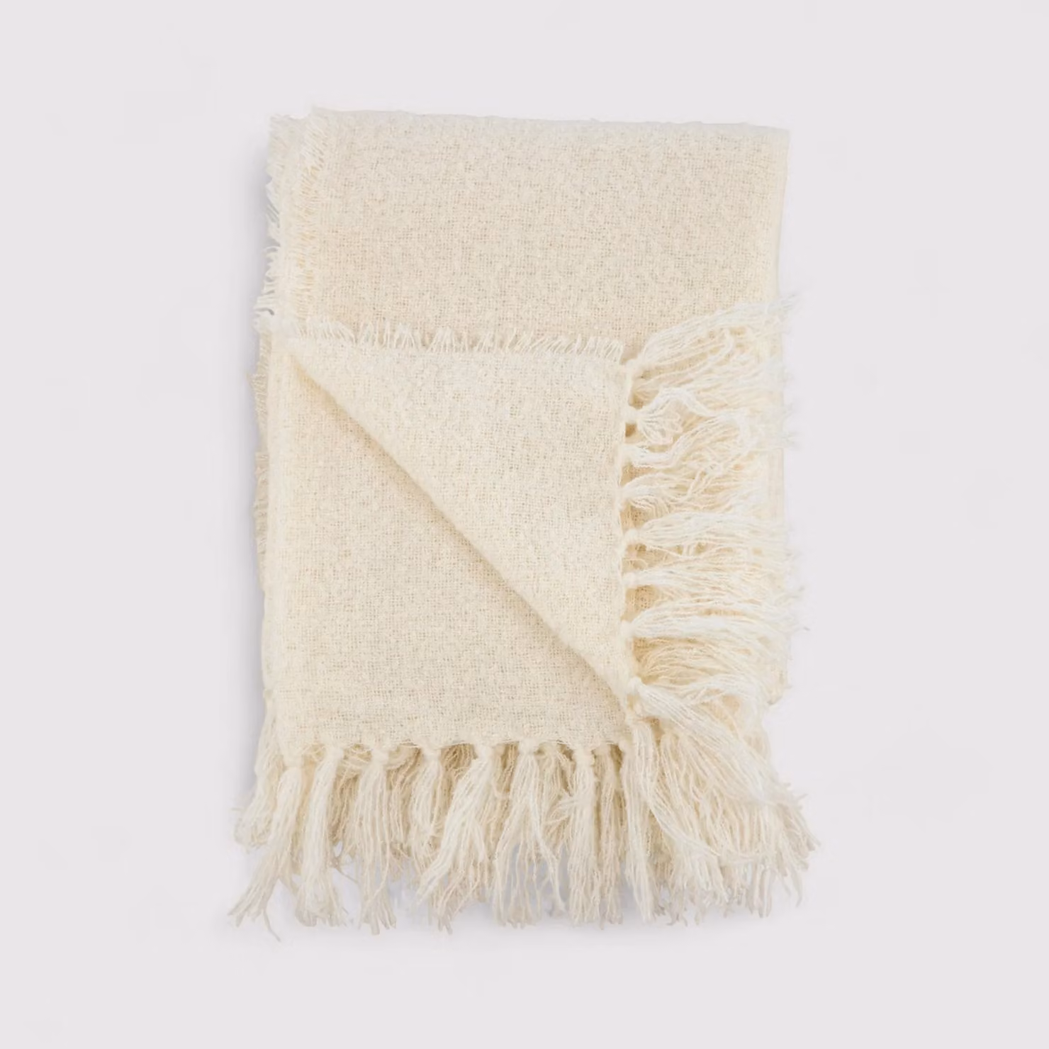 Cyperus - Coperta bianca da decorazione per camera o salotto