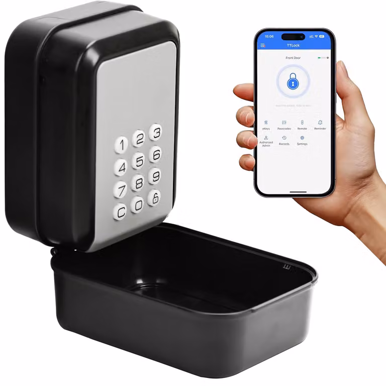 Cassetta portachiavi intelligente, una cassaforte elettronica con codice numerico e Bluetooth, resistente all'acqua