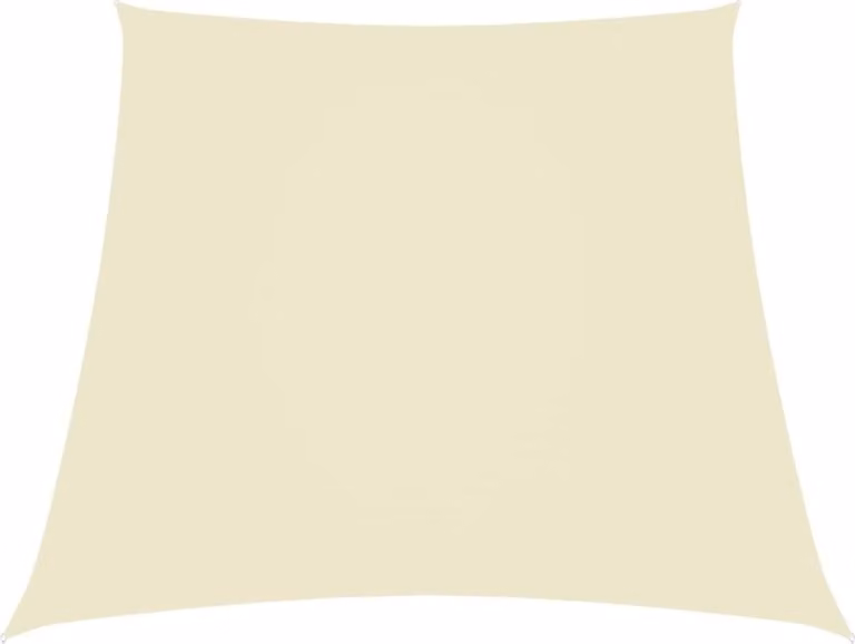 The Living Store Tenda da sole Oxford in tessuto trapezoidale 2/4x3 m bianco crema