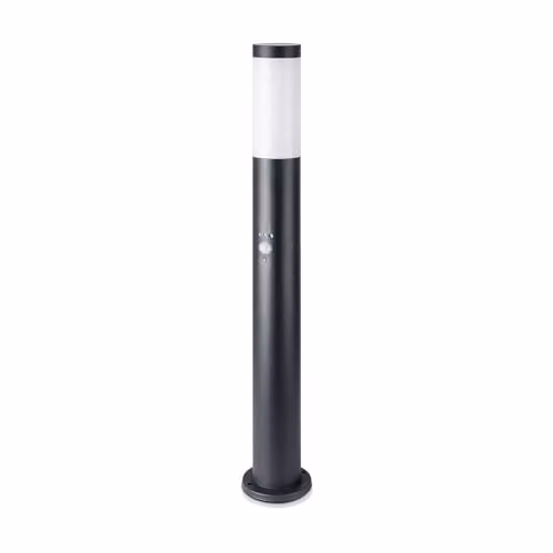 Lampada LED da Giardino 80cm con Portalampada E27 (max 60W) in Acciaio Inossidabile Nero IP44