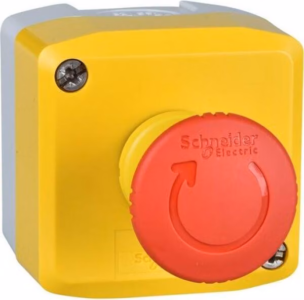 Schneider Electric Custodia con pulsante a fungo rosso 1S,1NC XALK178E
