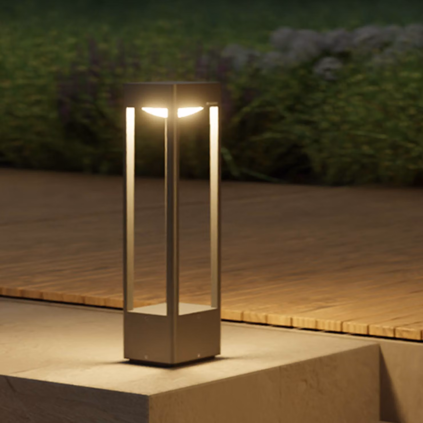 STEINEL Lampioncino LED Stela C 51 cm antracite IP65, RGBWW C, dimmerabile, Nero, Alluminio, Moderno, Lampada LED da esterni