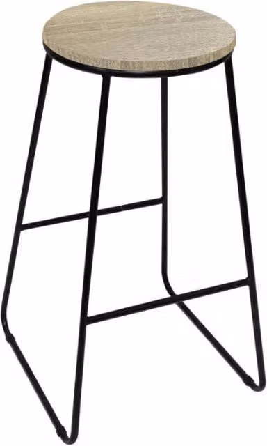 Set di 6 Sgabelli Achelor Quercia /gambe Nere 32x32x71