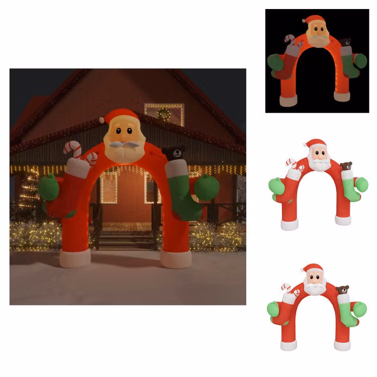 vidaXL Arco di Natale gonfiabile con LED 320 cm - Luci di Natale