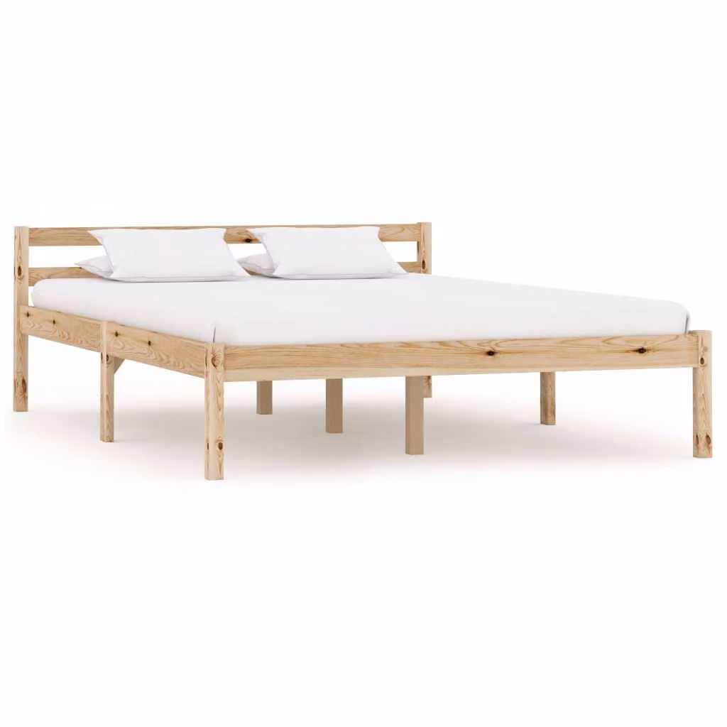 vidaXL Letto in legno massiccio di pino 140x200 cm - Struttura letto - Cornici letto - Struttura letto - Letto