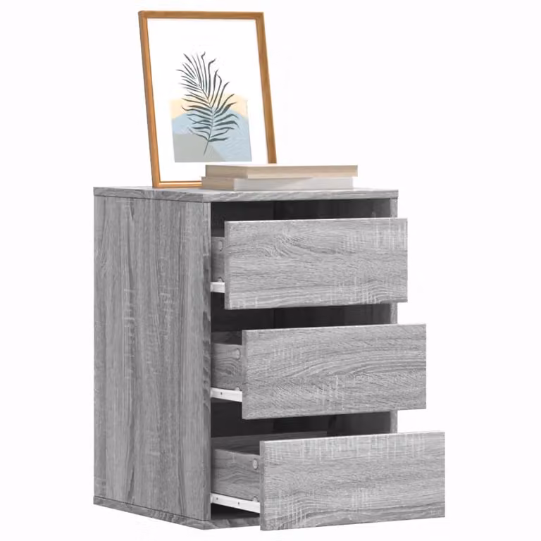 Cassettiera Angolare vidaXL Grigio Sonoma in Legno Multistrato, L 40 cm x P 41 cm x H 58 cm