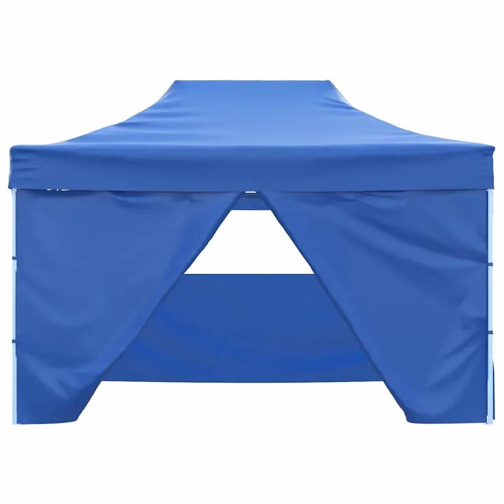 Gazebo Professionale Pieghevole Videx con 4 Pareti in Acciaio e PVC Blu L/P/H: 400 x 300 x 280 cm – 2