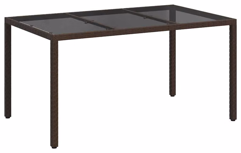 Tavolo da Giardino Marrone 150 x 90 x 75 cm polyrattan