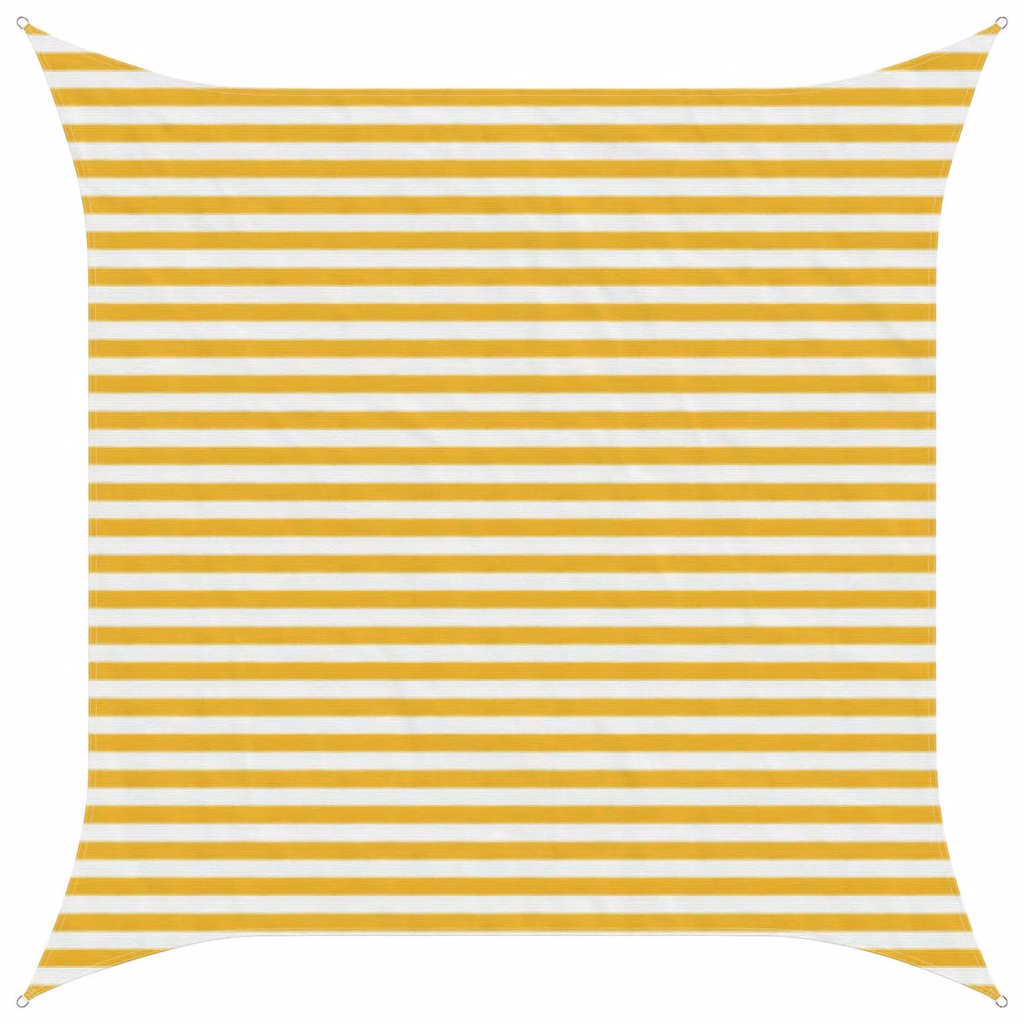 Telo Ombra Quadrato vidaXL in HDPE Giallo e Bianco 3 x 3 m