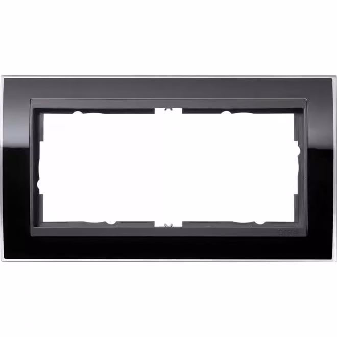 Gira 1002738 Cornice di copertura a 2 fori senza MS per Gira Event antracite, nero lucido