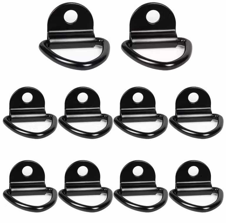 Solidchoice - Set di 10 ganci a D, neri