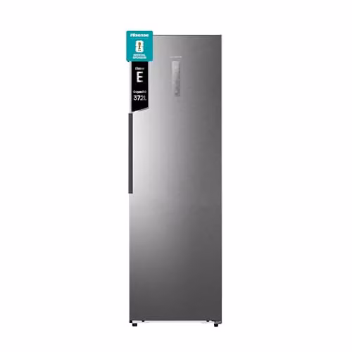 Hisense RL3K370SEIE Frigorifero Monoporta 372 Litri, Total No Frost, Multi Air Flow, Profondità 60 cm, Wi-Fi, Alto 185,6 cm, Classe E, Inox