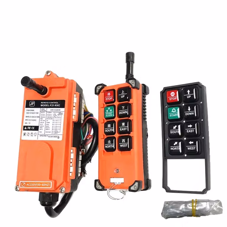 Radiocomando per gru industriali, comando di sollevamento per autocarri, compatibilità 220V 380V AC, blu