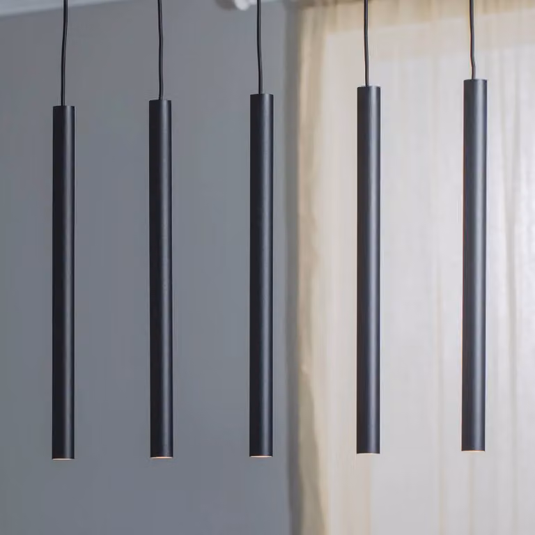 Lampada a sospensione Sone Argon, dimmerabile, Nero, Soggiorno / Sala da pranzo, Metallo, Lampada a sospensione