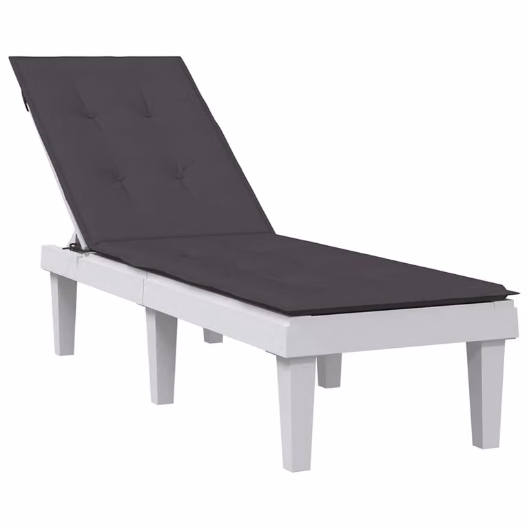 Cuscino per Sdraio vidaXL Antracite Mélange in Tessuto con Imbottitura in Schiuma L: 180 cm, P: 50 cm, H: 3 cm