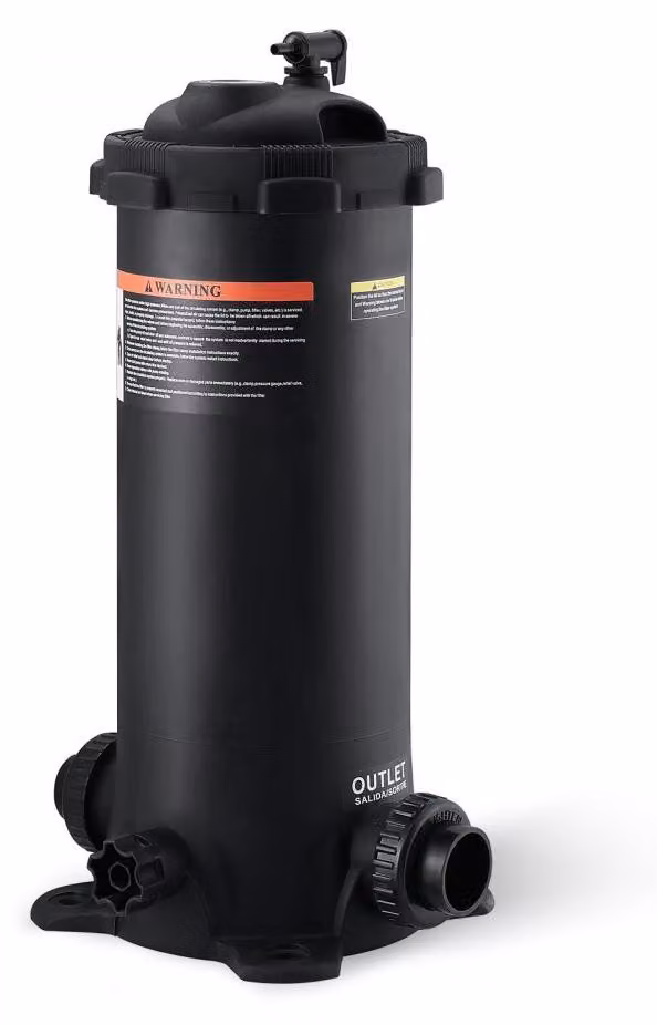 Filtro per piscina a cartuccia - 380 x 380 x 710 mm - Pompa da 0,37-0,55 kW - Materiale: polipropilene e fibra di vetro - Adatto per piscine fuori terra