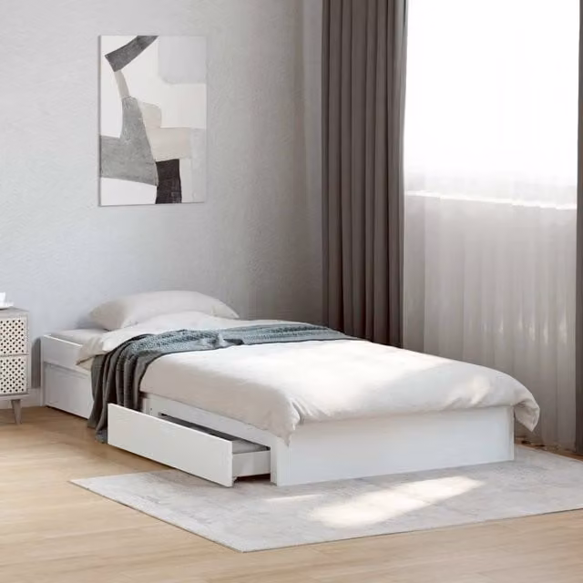 Telaio del letto con storage con cassetto Bianco 80 x 200 cm 3429589