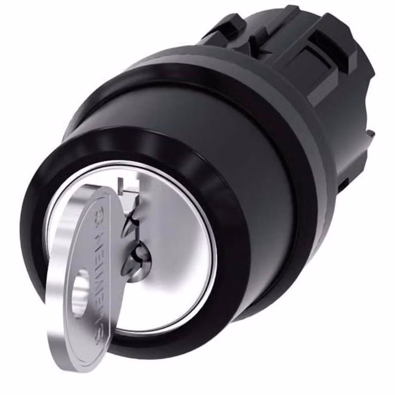 Interruttore a chiave Siemens anello frontale nero 2 x 45° SIRIUS ACT 3SU1000-4BL11-0AA0 1 pz