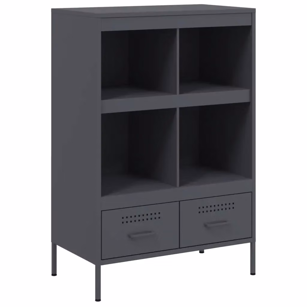 Credenza Buffet Design Mania in metallo antracite stile industrial L: 68 cm, P: 39 cm, H: 101,5 cm – 2