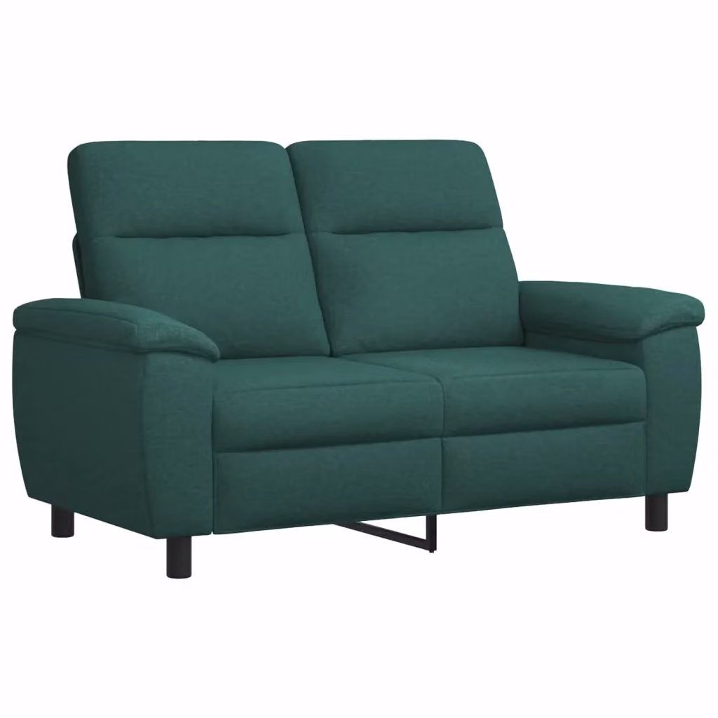 Divano moderno vidaXL in tessuto verde e nero con struttura in metallo L: 158 cm, P: 90 cm, H: 95 cm – 2