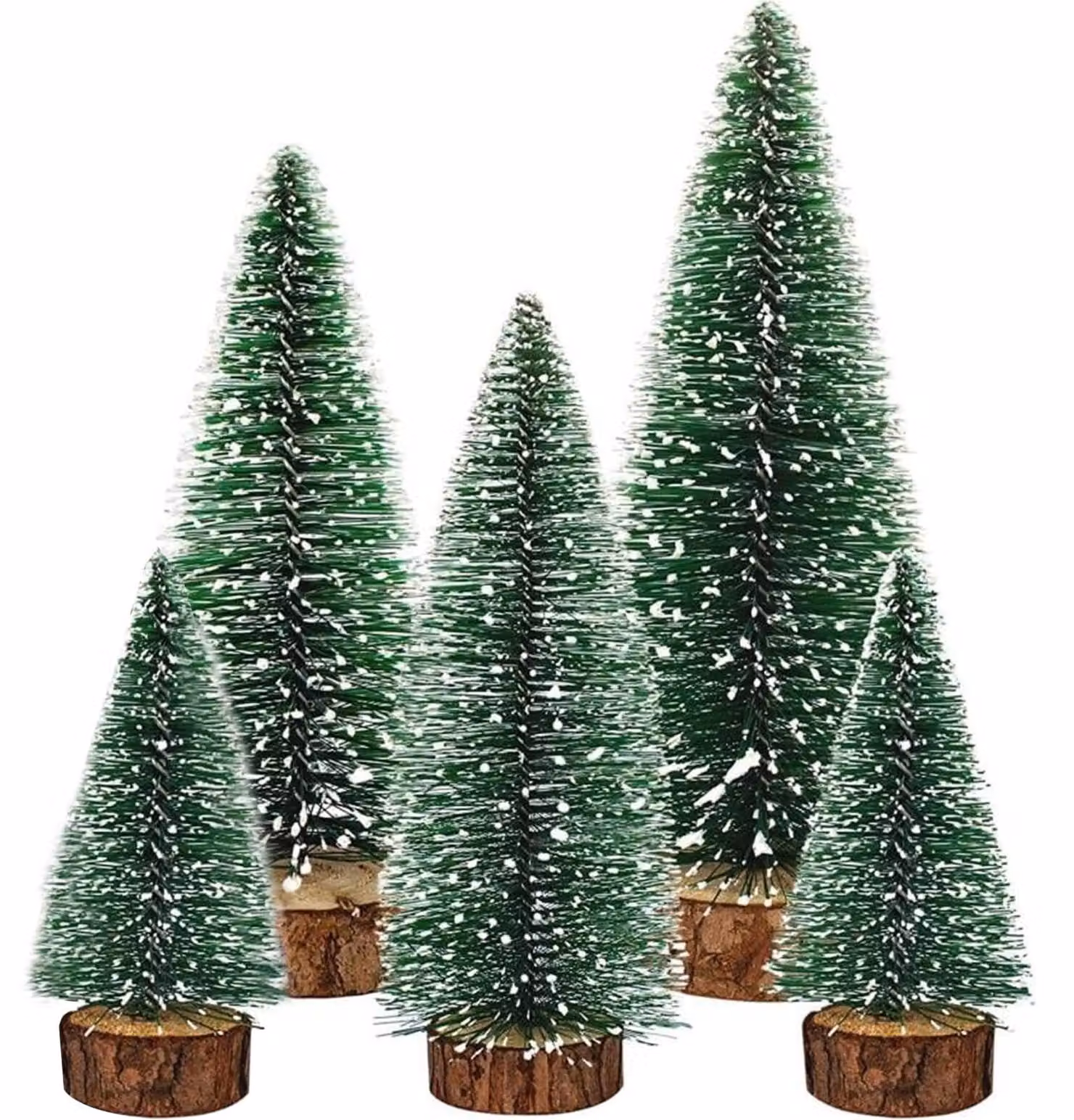 Set di 5 mini alberi di Natale per decorazioni