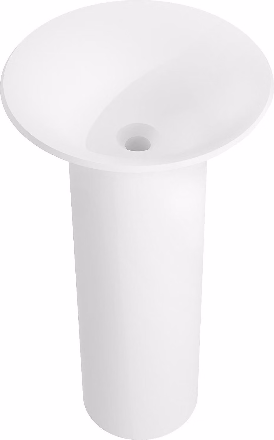 Mexen Leta lavabo autoportante in conglomerato 45 x 45 cm, bianco opaco - 26574500