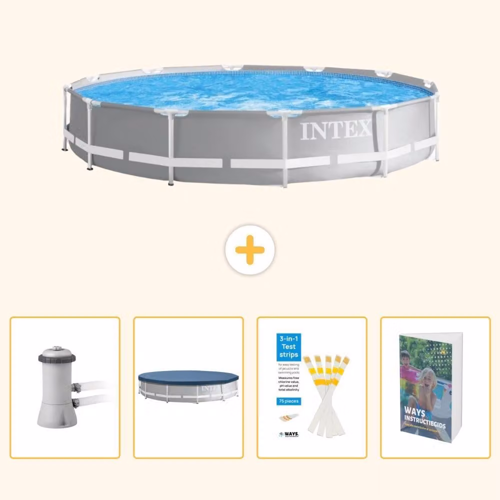 Struttura per piscina a forma di prisma - 366x76 cm - composta da 5 elementi - modello SCB129