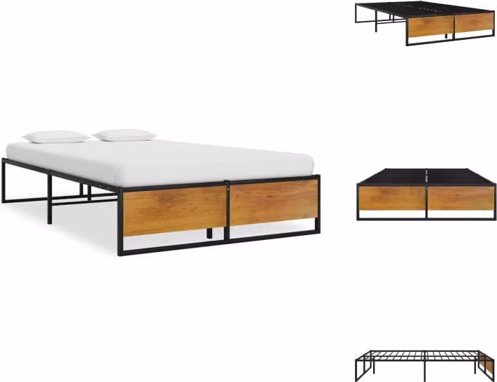 vidaXL Struttura letto in metallo nero 120x200 cm - Letti e strutture letto