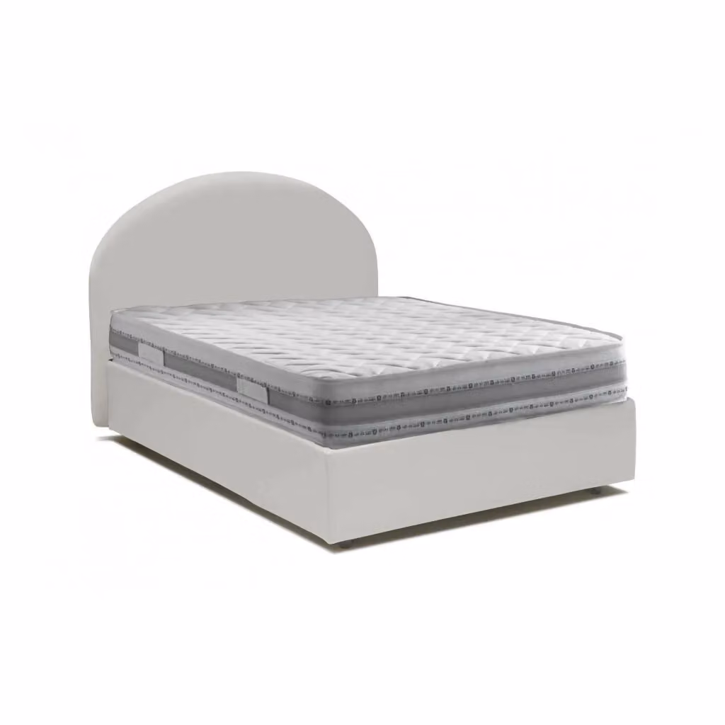 Letto Ambher Talamo Italia con Materasso Incluso, Bianco, L/P/H: 205 x 120 x 135 cm – 2