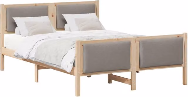 Letto matrimoniale | Letto per adulti | Struttura del letto con testiera Talpa 135 x 190 cm Tessuto