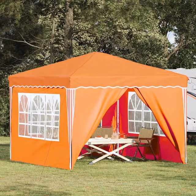 Tenda per feste a pop-up 288 x 288 x 245 cm Arancione 42019778