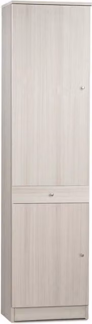 Mobile Multiuso Iperbriko Sarmog con 2 Ante e 1 Cassetto, Colore Beige, H183 x L46 x P34 cm