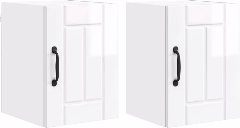 Armadietto a muro LUCCA 2 pcs Bianco Lucido 30 x 31 x 40 cm