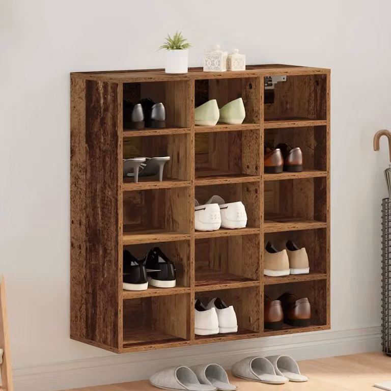 Mobile porta scarpe vidaXL moderno in legno marrone L: 77,5 cm, P: 30 cm, H: 83,5 cm