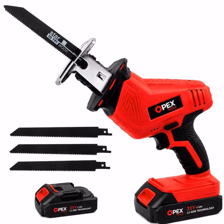 Opex Tools 28013: Sega a lame oscillante a batteria, 21 V, 200 W, 2 batterie da 1,5 Ah, 4 lame, custodia