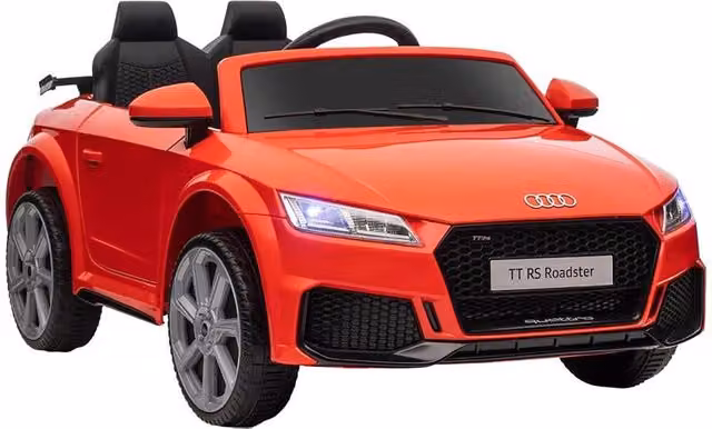 MACCHINA ELETTRICA PER BAMBINI 3-5 ANNI LICENZA AUDI TT CON TELECOMANDO E FARI LED, 102X60X44 CM, ROSSO