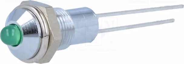 5 indicatori luminosi: LED S062, lampade LED di controllo con lente convessa, grado di protezione IP40, foro di montaggio: Ø 6,2 mm